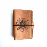 The Adeline Everyday Organized Daisy Engraved Leather Traveler's Notebook