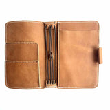 The Adeline Everyday Organized Daisy Engraved Leather Traveler's Notebook